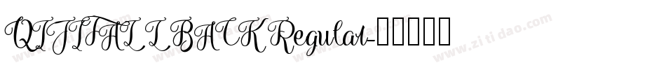 QIJIFALLBACK Regular字体转换